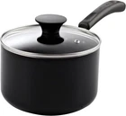 Cook Home Nonstick Sauce Pan With Glass Lid 3-QT, Quarts, Black New. Price: $53.99.