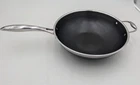 Hexclad 12" Wok 12-INCH Hybrid Nonstick Pan Lid Used. Price: $39.93.