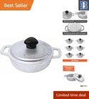 0.5QT Mini Caldero Set - Cast Aluminum, Oven Safe, Traditional Design, Silver New. Price: $26.09.