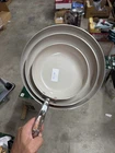 Tramontina 3-PIECE Tri-ply Clad Stainless Steel Ceramic Nonstick Fry Pan Set New. Price: $40.00.