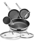 Set 8 +10 +12 Nonstick Stainless Steel Lid Induction Frying Yonida New. Price: $259.99.