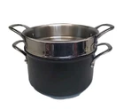 Williams Sonoma Stainless-steel Perforated Multipot, 6-QT. Thermo Clad Anodized Used. Price: $50.00.