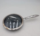 Hexclad 8" Frying Pan With Lid 8-INCH Hybrid Non-stick Used. Price: $46.73.