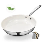 Sakamosh 9.5" Tri-ply Stainless Steel Frying Pan, Nonstick Ceramic Skillet New. Price: $77.66.