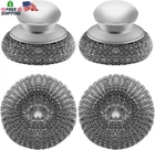 Stainless Steel Wool Scrubber With 2 Replacement Pads - Clean Metal Pans, Pots, New. Price: $8.80.