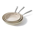 Frying Set 8 9.5 11 Non Stick Pfas Free Beige White Ceramic Redchef Pans New. Price: $154.99.