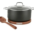 All-clad HA1 Nonstick 8-QUART Stock Pot With Lid, Acacia Wood Trivet & Spoon New. Price: $119.99.