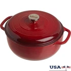 Enameled Cast Iron Dutch Oven Non-stick Cookware Heat Retention Family Owned New. Price: $136.65.