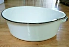 Granite Ware White Ceramic-on-steel 15 Qt. Dish Pan 17 1/2" Farmhouse New. Price: $40.00.