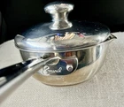 Emeril 1 Qt Sauce Pan Pot Double Pour Spout Stainless Steel Copper Core Lid Used. Price: $40.00.