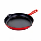 Megachef Round 10.25 Inch Enameled Cast Iron Skillet Red New. Price: $31.73.