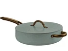 Crofton 4.3 Qt Light Blue Ceramic Nonstick Saute Pan With Lid Round New. Price: $29.95.
