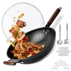 Colourcoco Carbon Steel 13" Woks & Stir-fry Pans Regular, Black 9P New. Price: $87.99.