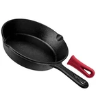 Cast Iron Skillet - 8" Frying Pan With Pour Spouts + Silicone Handle New. Price: $32.37.
