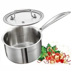 Delarlo Stainless Steel Small Brushed Saucepan With Lid, Induction Cooking Sa... New. Price: $55.27.