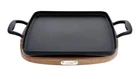 All-clad Cast Iron 11" Square Grill Enameled With Acacia Wood New. Price: $79.99.