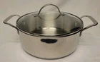 Princess House 4 Qt Stainless Steel Casserole Pot With Glass Lid, Induction Read Used. Price: $39.95.