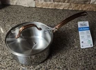 Viking 3-PLY Stainless Steel 2.25 Quart Sauce Pan Glass Lid Copper Handle New. Price: $70.99.