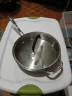 Calphalon 3.0 Qt Stainless Steel Sauce Fry Pan Pot 5003 Cookware Two Handle Used. Price: $19.00.
