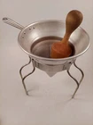 Vintage Wear-ever Aluminum Cone Sieve Strainer Colander Wood Pestle Wearever #8 Used. Price: $49.95.