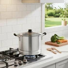 10 Quart Imusa Aluminum Stock Pot Steamer Glass Lid Removable Rack Cooking New. Price: $27.00.