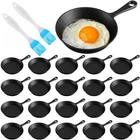 Remerry 20 Sets 4 Inches Cast Iron Skillets Mini Black Nonstick Frying P... New. Price: $91.03.