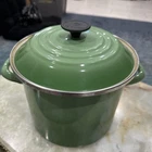 Creuset Enameled Steel Stock Pot Green Ombre 10 Qt Euc Used. Price: $79.99.