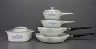 Corning Ware Pyrex 7PC Vtg Blue Cornflower Casserole Fry Pan Skillet +lids Set Used. Price: $109.99.
