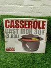 Basics Tools Of The Trade Casserole Cast Iron 3 Quart Cooking Pot Vtg W/ Lid New. Price: $53.99.
