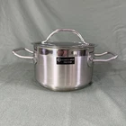 Schulte-ufer Eco Line 18/10 Stainless Steel Stock Pot W Lid 6.5" Made Germany Used. Price: $35.90.