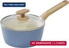 Goodcook Healthy Ceramic Titanium-infused 2 Quart Saucepan With Lid, Light Blue New. Price: $26.07.