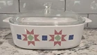 Vintage Corningware 2QT Casserole Dish, Quilts Pattern, A-2-B W/ Lid P-9-C-1 Used. Price: $19.87.