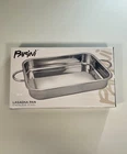 Parini Lasagna Pan Stainless Steel With Handles 14.5 10.5 2.5 New Box. Price: $11.99.