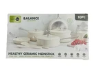 Greenpan Rio Advanced 10PC Ceramic Nonstick Cookware Set Cream New. Price: $159.99.
