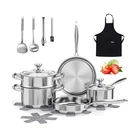 Stainless Steel Cookware Set, 16-PIECE Pots And Pans Non Toxic, Kitchen I... New. Price: $76.79.