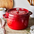 New Staub Deep Cocotte Cast Iron Dutch Oven Cherry Red France. Price: $239.00.