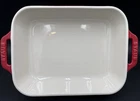 Staub Red Baking Dish Casserole Cookware Rectangular Ceramic Medium Baker Euc Used. Price: $49.24.