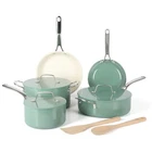 Martha Stewart Galway 10 Pc Ceramic Nonstick Cookware Set Enamel Aluminum New. Price: $125.99.