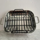 All-clad Stainless Steel Roasting Pan Small Excellent 11" 14" Turkey Chicken Used. Price: $95.00.