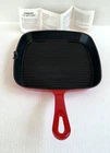 Cuisinart CI30-23 Chef's Enameled Cast Iron 9-1/4" Square Grill Pan Red New. Price: $17.95.