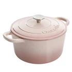 Crock Pot Artisan 5-QUART Enameled Cast Iron Dutch Oven Pink New. Price: $67.99.