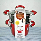 New Rachael Ray Cucina Hard Porcelain Enamel Nonstick Multi-pot / Steamer Set. Price: $78.00.
