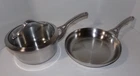Calphalon Contemporary Stainless Steel 8" Skillet And 1-1/2QT Saucepan With Lid Used. Price: $59.99.