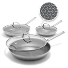 Greenpan CC011210-001 Hybrid 6-PIECE Frying Set 8 12-INCH Ceramic New. Price: $144.99.