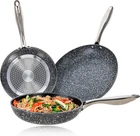Nonstick Frying Pan Set - 3 Piece Induction Bottom Breakfast Skillets... New. Price: $58.31.