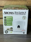 Aroma Rice Cooker And Food Steamer 4-8 Cups Bpa Free Tray Nonstick Pot New. Price: $28.90.