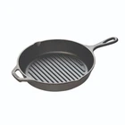 Lodge Logic Pre Seasoned Cast Iron Ribbed Grill Pan 10.25 X In New. Price: $42.89.