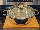 Wolfgang Puck Stainless Steel Casserole Skillet Pan + Lid 10" Used. Price: $32.00.