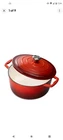 Chef Power Dutch Oven Pot Lid 5QT Enameled Cast Iron For Bread New. Price: $61.99.