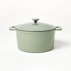 7.5QT Enamel Dutch Oven Sage Green - Figmint New. Price: $44.99.